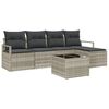 vidaXL Sofa Set 6 stk. Hellgrau [Synthetisch]: Poly Rattan
