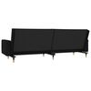 vidaXL Schlafsofa 2-Sitzer mit Hocker Schwarz Samt