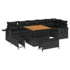 vidaXL Gartensofa-set 9 stk. Schwarz Poly-Rattan