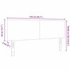 vidaXL LED Kopfteil mit LED-Lichtleisten Grau-Gr&uuml;n 144 cm Polyester