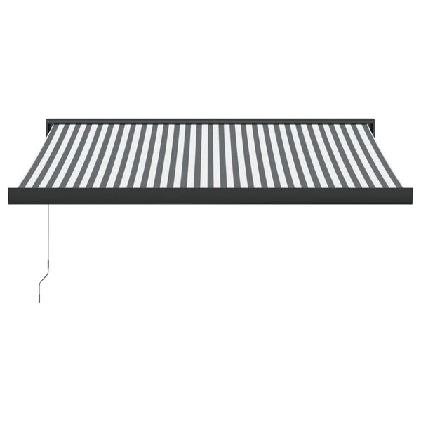 vidaXL Markise Einziehbar Anthrazit & Wei&szlig; 3,5x2,5 m Stoff & Aluminium