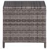 vidaXL Sonnenliege mit Tisch Poly Rattan Grau