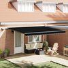 vidaXL Einziehbare Markise Schwarz 450 x 300 cm Stoff