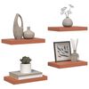 vidaXL Wandregal Wandmontiert 4 pcs Rot 40 x 23,5 x 4 cm Holzwerkstoff