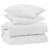 vidaXL Decke mit Kissen mit Kissen 3 pcs Wei&szlig; Mikrofaser