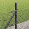 vidaXL Zaunpfosten Grau 100 x 0,5 m (13 mm Netz) Stahl und PVC