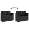 vidaXL Gartenbank mit Kissen Schwarz Poly Rattan