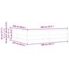 vidaXL Boxspringbett mit Matratze Dunkelgrau 200 x 220 cm Stoff