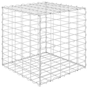 vidaXL W&uuml;rfel-Gabionen-Hochbeet Stahldraht 50x50x50 cm