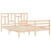 vidaXL Massivholzbett mit Kopfteil 160x200 cm