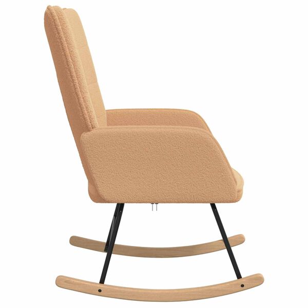 vidaXL Schaukelstuhl Beige Sherpa-Stoff