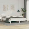 vidaXL Bettrahmen mit Kopfteil Wei&szlig; 180 x 200 cm Massives Kiefernholz
