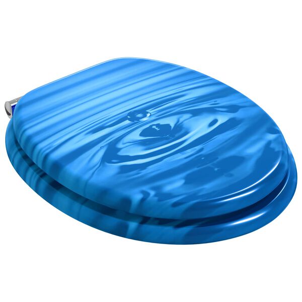 vidaXL Toilettensitz Blauer Tropfen 44 x 38 cm MDF-Platte