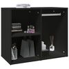 vidaXL Regal f&uuml;r Schminktisch Schwarz 80x40x65 cm Holzwerkstoff