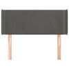 vidaXL Kopfteil mit Ohren Dunkelgrau 93x16x78/88 cm Samt