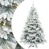 vidaXL K&uuml;nstlicher Weihnachtsbaum mit 300 LEDs Wei&szlig; 210 cm PE und PVC