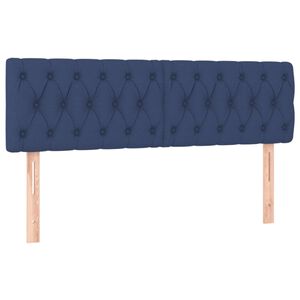 vidaXL Kopfteile Blau 144x7x78/88 cm Stoff