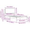 vidaXL Bettgestell mit gepolstertem Kopfteil Dunkelgrau 90 x 200 cm