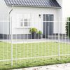 vidaXL Gartenzaun 2 pcs Wei&szlig; 170 x 165 cm Pulverbeschichteter Stahl