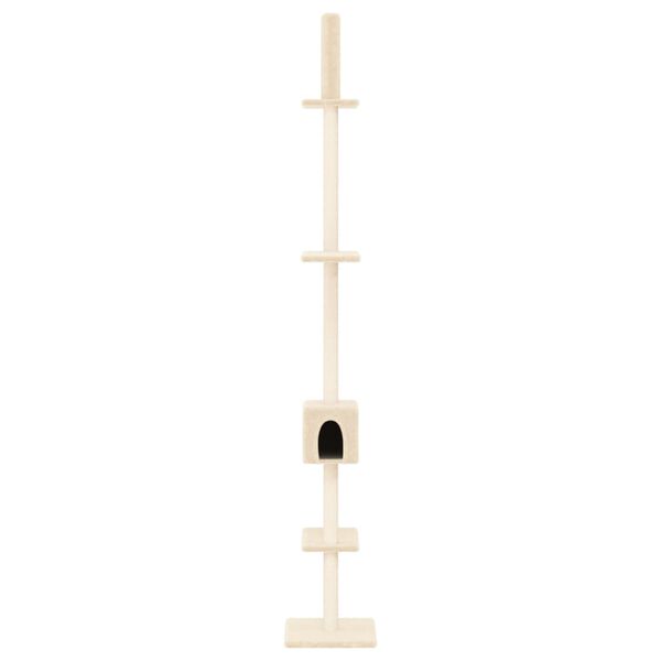 vidaXL Kratzbaum Deckenhoch Creme 250,5-276,5 cm
