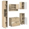 vidaXL Badezimmerm&ouml;bel-Set 5 stk. Sonoma-Eiche 35 x 30 x 192 cm
