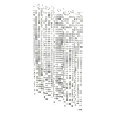 EISL Duschvorhang Grau Mosaikmuster 200x180x0,2 cm