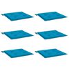 vidaXL Gartenstuhl-Kissen 6 Stk. Blau 50x50x4 cm Oxford-Gewebe