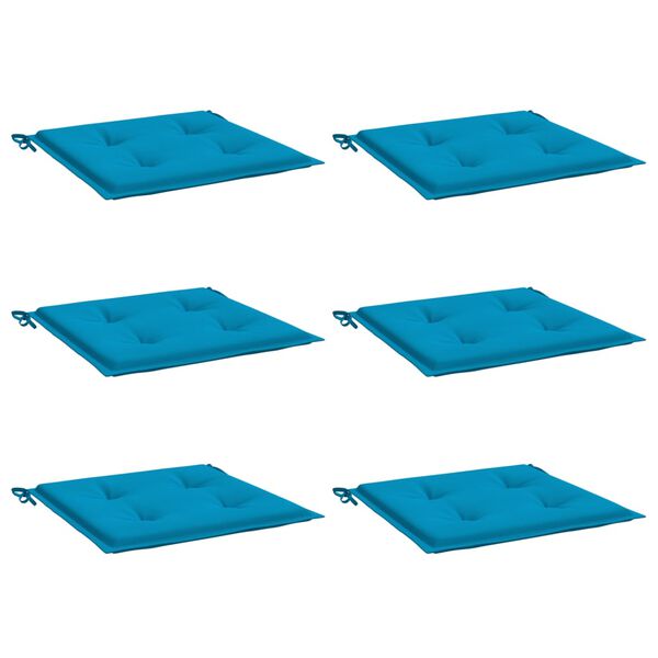 vidaXL Gartenstuhl-Kissen 6 Stk. Blau 50x50x4 cm Oxford-Gewebe