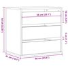 vidaXL Kommode Artisan-Eiche 60x41x58 cm Holzwerkstoff
