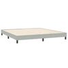 vidaXL Boxspringbett mit Matratze & LED Hellgrau 180x210 cm Samt