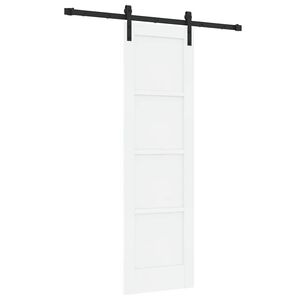 vidaXL Schiebet&uuml;r Wei&szlig; 61 x 198,5 cm Massives Kiefernholz