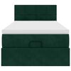 vidaXL Ottoman-Bett mit Matratze Dunkelgr&uuml;n 90x200 cm Samt