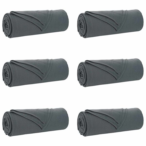 vidaXL Wohndecken 6 pcs Dunkelgrau 350 x 270 cm Fleece