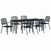 vidaXL Garten Essgruppe 7 pcs Anthrazit Pulverbeschichteter Stahl