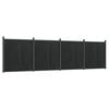 vidaXL Zaunelement Grau 699x186 cm WPC