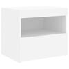 vidaXL Nachttische mit LED-Leuchten 2 Stk. Wei&szlig; 50x40x45 cm