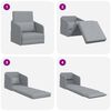 vidaXL Schlafsofa 60cm Hellgrau Stoff