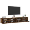 vidaXL TV-Wandschr&auml;nke 2 Stk. R&auml;uchereiche 100x30x30 cm Holzwerkstoff