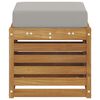 vidaXL Outdoor Hocker Bank Massivholz Akazie Natur