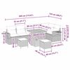 vidaXL Garten-Sofa-Set 9 pcs Grau Poly-Rattan