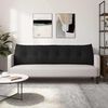 vidaXL R&uuml;cken Kissen Schwarz 180 x 24 x 50 cm Stoff
