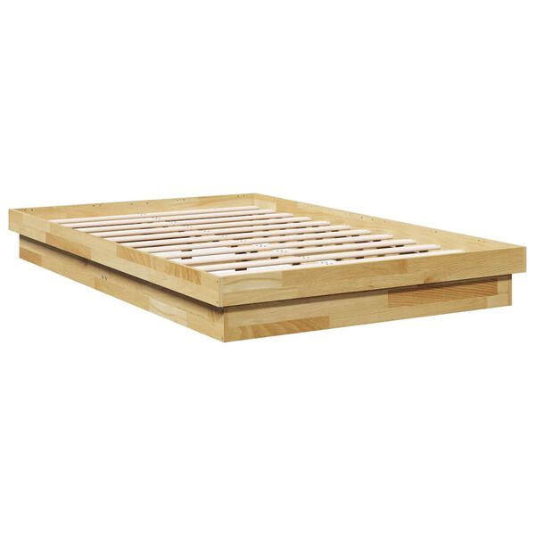 vidaXL Massivholzbett ohne Matratze 120x190 cm Eichenholz