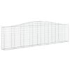 vidaXL Gabionen mit Hochbogen 5 Stk. 400x30x100/120cm Verzinktes Eisen