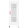 vidaXL Highboard Hochglanz-Wei&szlig; 34,5x34x180 cm Holzwerkstoff