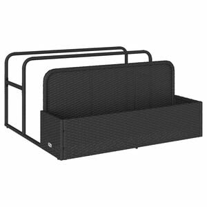 vidaXL Pool Aufbewahrungsbeh&auml;lter Schwarz 110x100x57 cm Poly Rattan