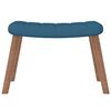 vidaXL Schaukelstuhl mit Hocker Samt Blau