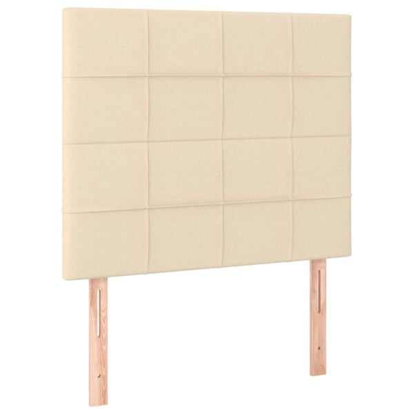 vidaXL Kopfteil Creme 90x5x118/128 cm Stoff