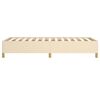 vidaXL Bettgestell ohne Matratze Creme 90x190 cm Stoff