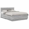 vidaXL Bettrahmen Graues Sonoma 140 x 190 cm Holzwerkstoff