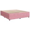 vidaXL Boxspringbett mit Matratze Rosa 180x200 cm Samt